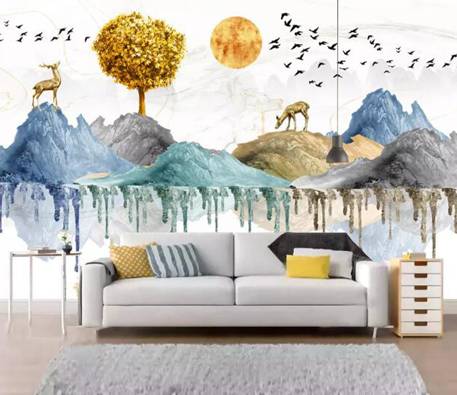 3D Color Hillside WC2290 Wall Murals