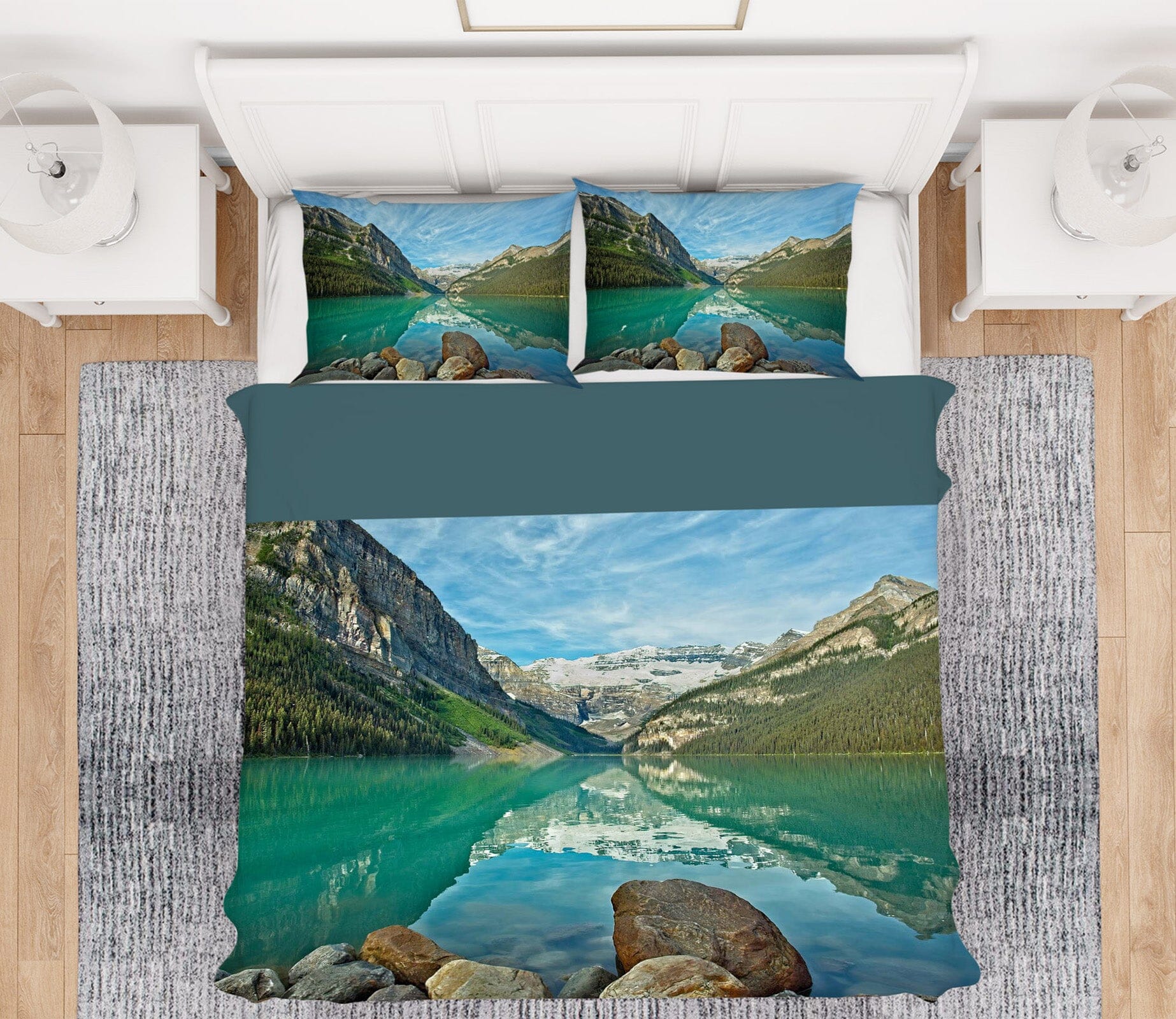 3D Lake Louise 2115 Kathy Barefield Bedding Bed Pillowcases Quilt Quiet Covers AJ Creativity Home 