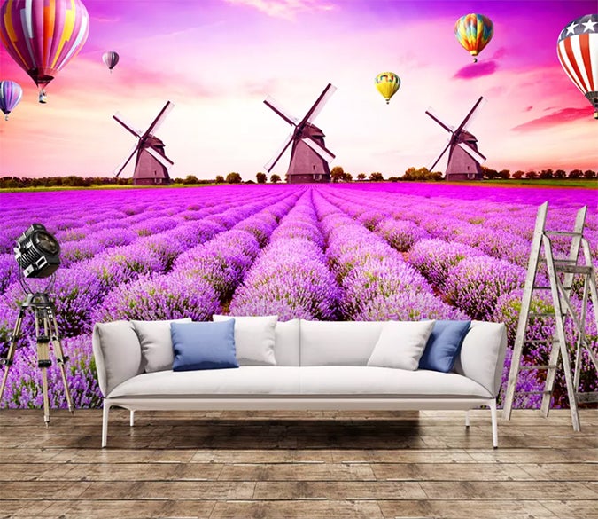 3D Lavender Purple 602 Wall Murals Wallpaper AJ Wallpaper 2 