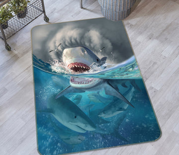 3D Shark 83108 Jerry LoFaro Rug Non Slip Rug Mat