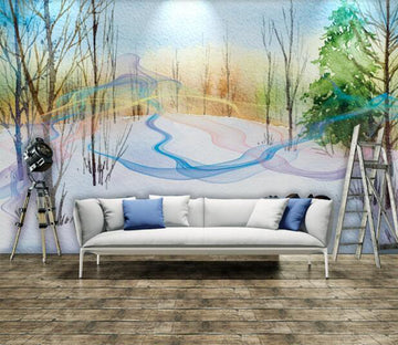 3D Snow Forest WC1244 Wall Murals