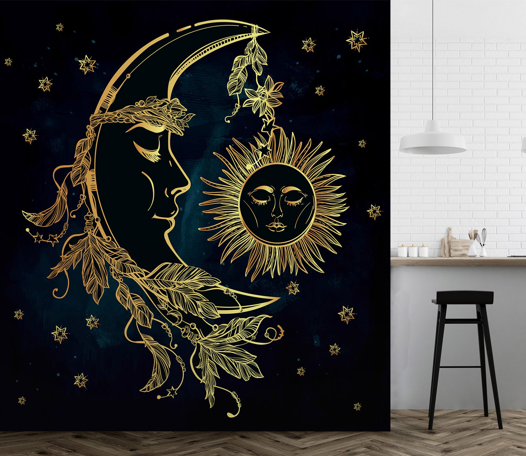 3D Moon Sun 58045 Wall Murals