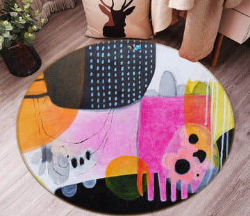 3D Cute Painting 1306 Misako Chida Rug Round Non Slip Rug Mat