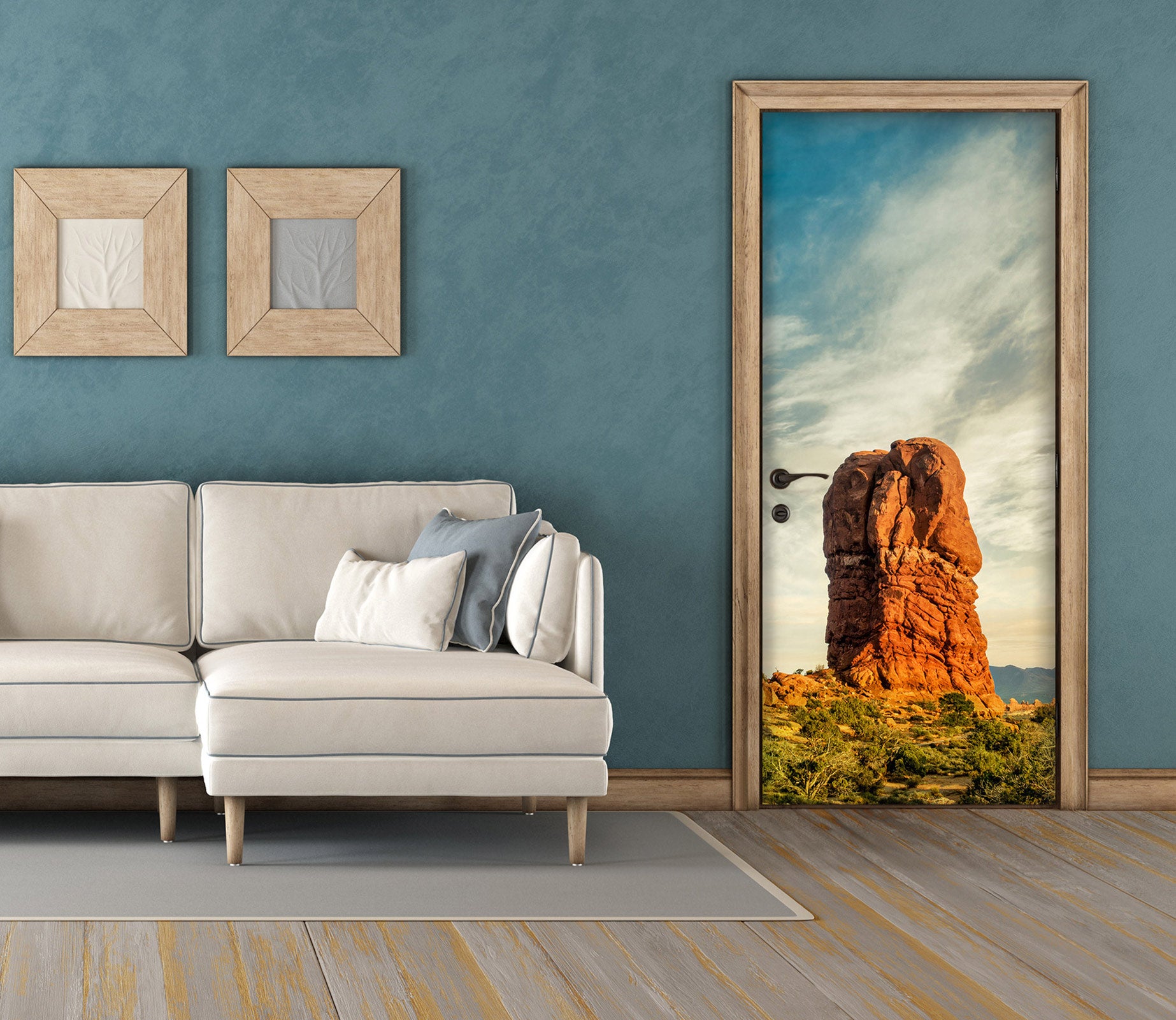 3D Grass Rocks 107165 Beth Sheridan Door Mural