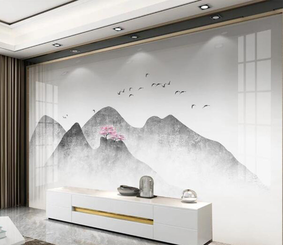 3D Peach Hill WC2233 Wall Murals