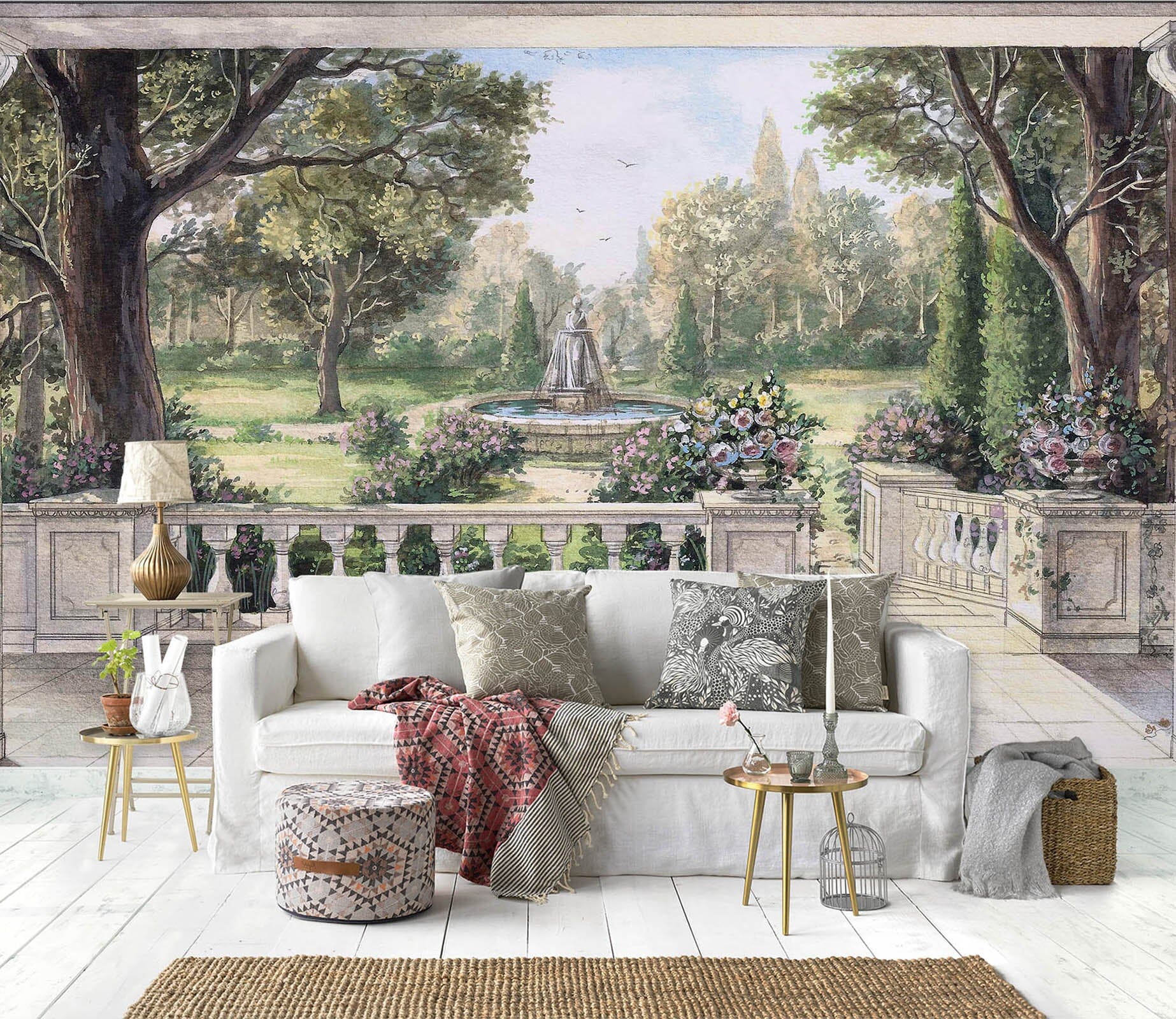 3D Palace Garden 1457 Wall Murals Wallpaper AJ Wallpaper 2 