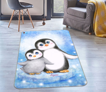 3D Cute Penguin 5765 Kayomi Harai Rug Non Slip Rug Mat