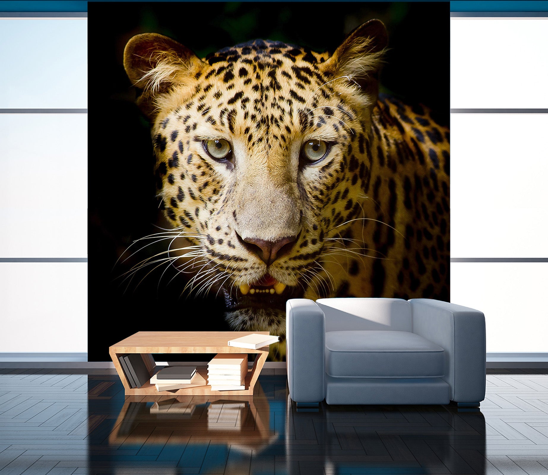 3D Beast Leopard 325 Wall Murals