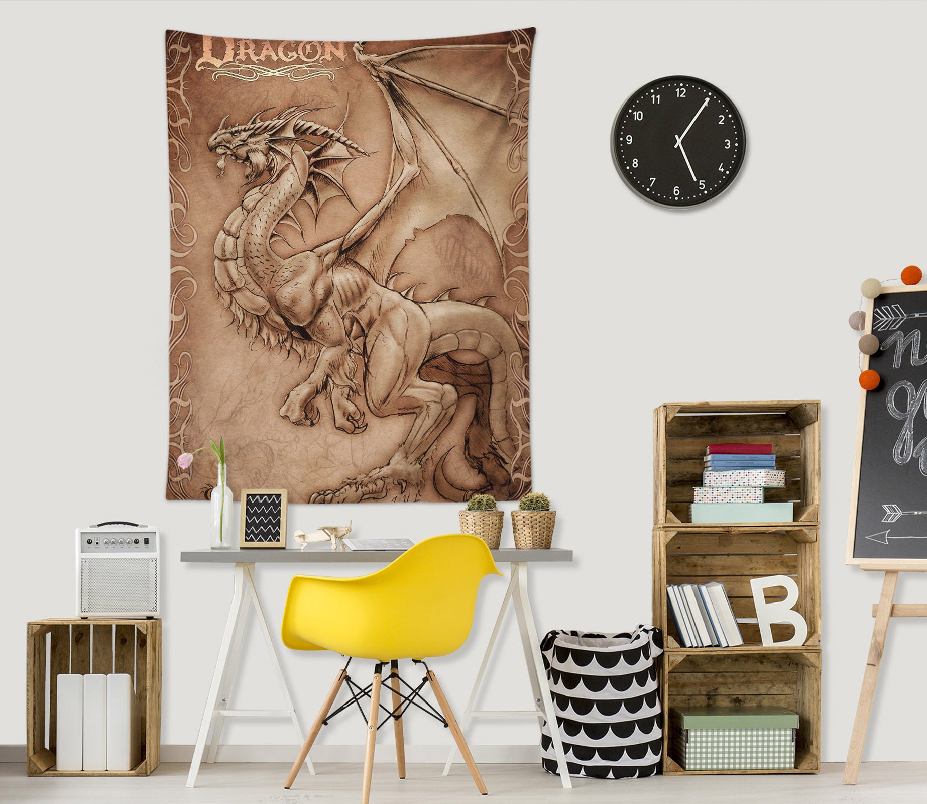 3D Dragon Painting 121173 Tom Wood Tapestry Hanging Cloth Hang