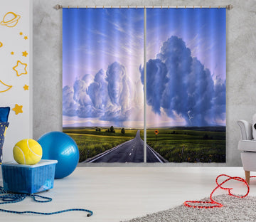 3D Blue Clouds 057 Jerry LoFaro Curtain Curtains Drapes Curtains AJ Creativity Home 