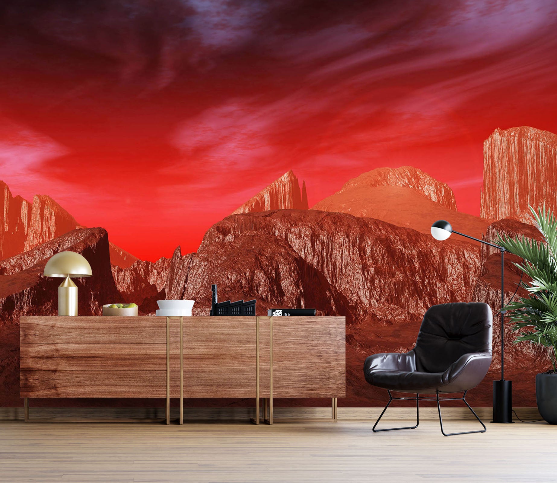 3D Mountain Stone 58180 Wall Murals