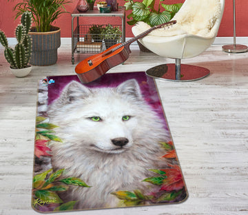 3D White Wolf 5671 Kayomi Harai Rug Non Slip Rug Mat