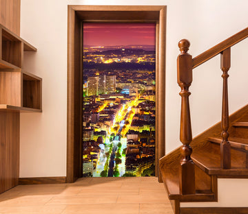 3D City Lights 23189 Door Mural