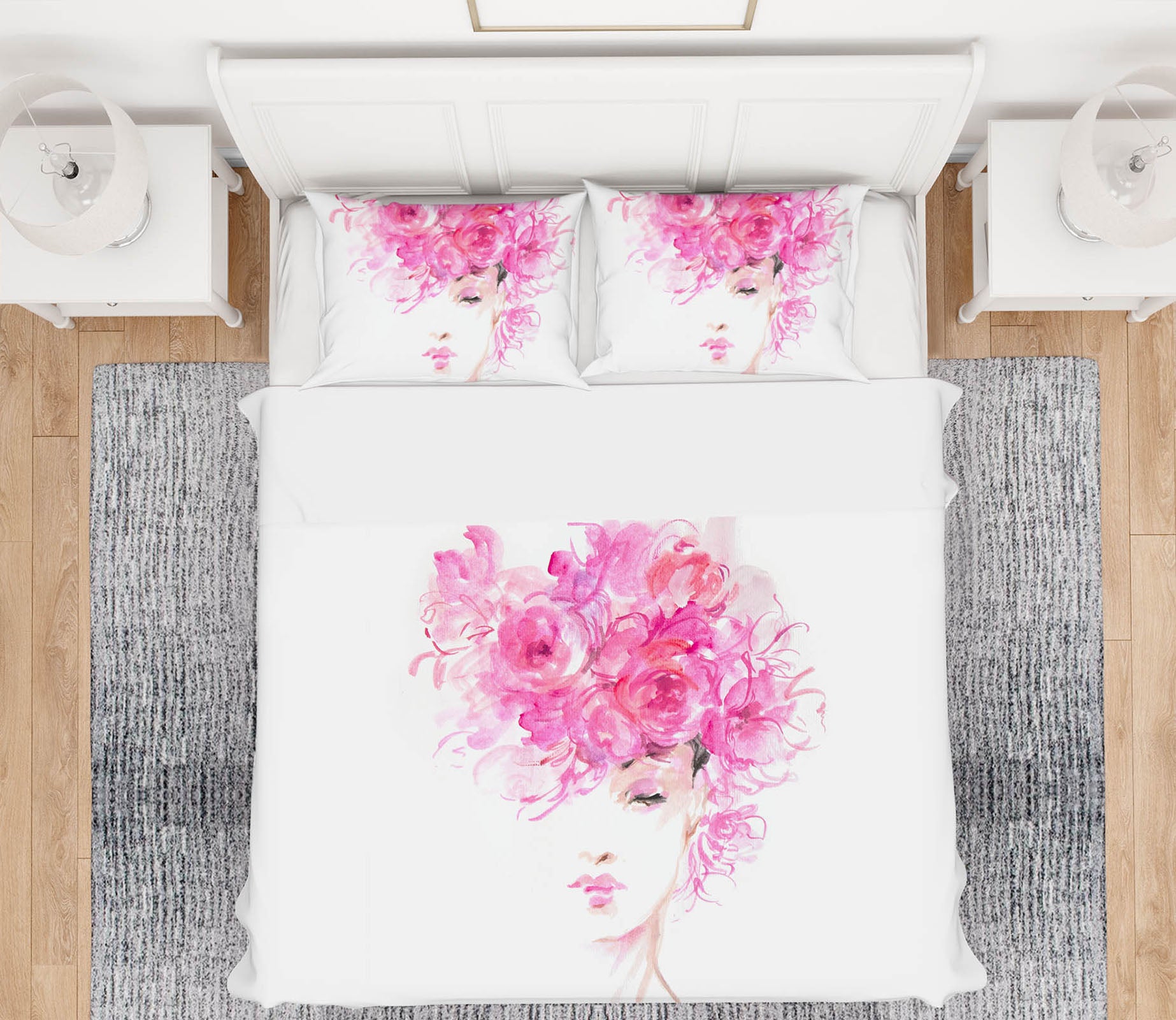 3D Rose Woman 111 Debi Coules Bedding Bed Pillowcases Quilt