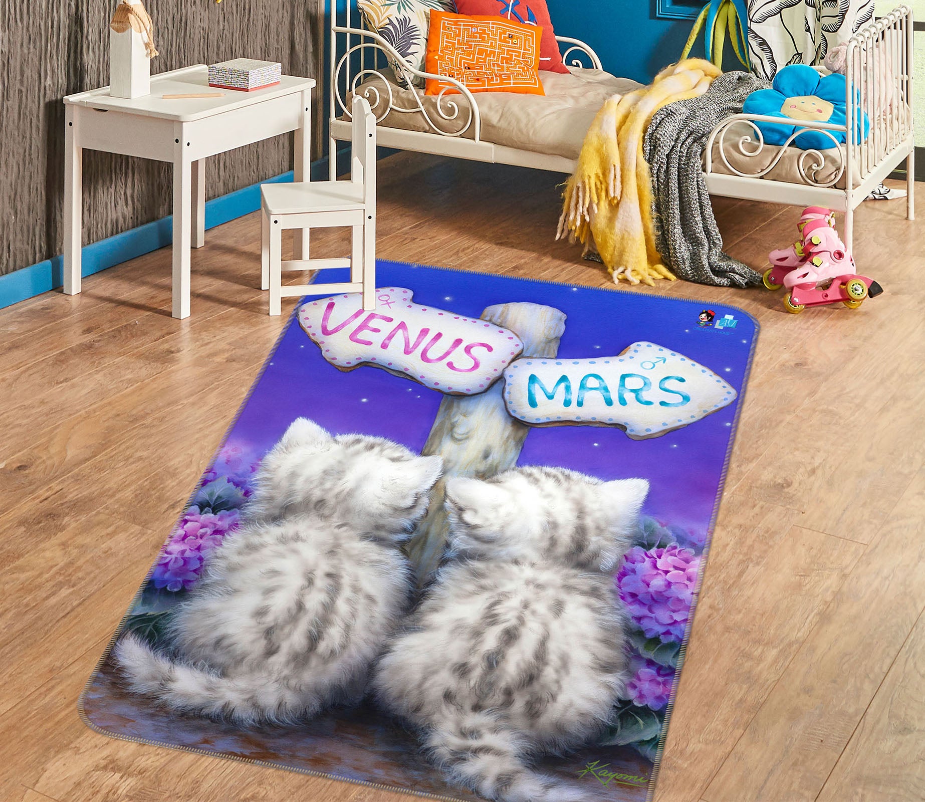 3D Cute Kitten 5699 Kayomi Harai Rug Non Slip Rug Mat