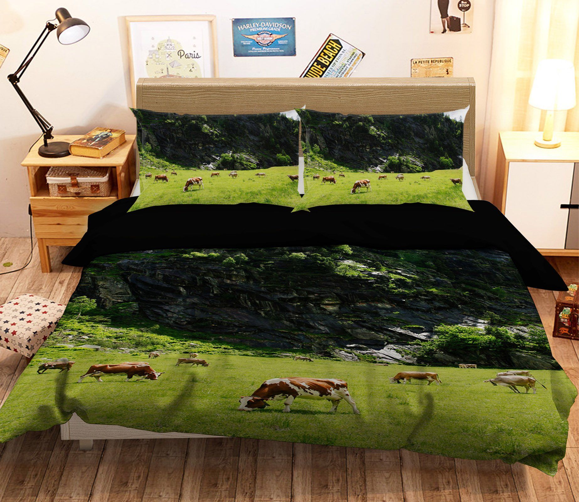 3D Prairie Horse 1903 Bed Pillowcases Quilt Quiet Covers AJ Creativity Home 