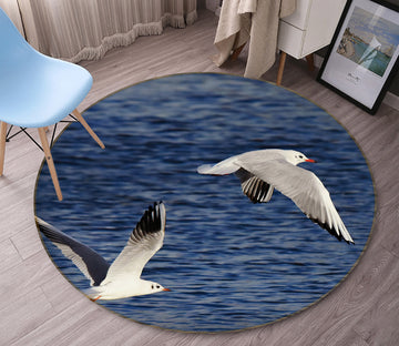 3D Seagull 82044 Animal Round Non Slip Rug Mat