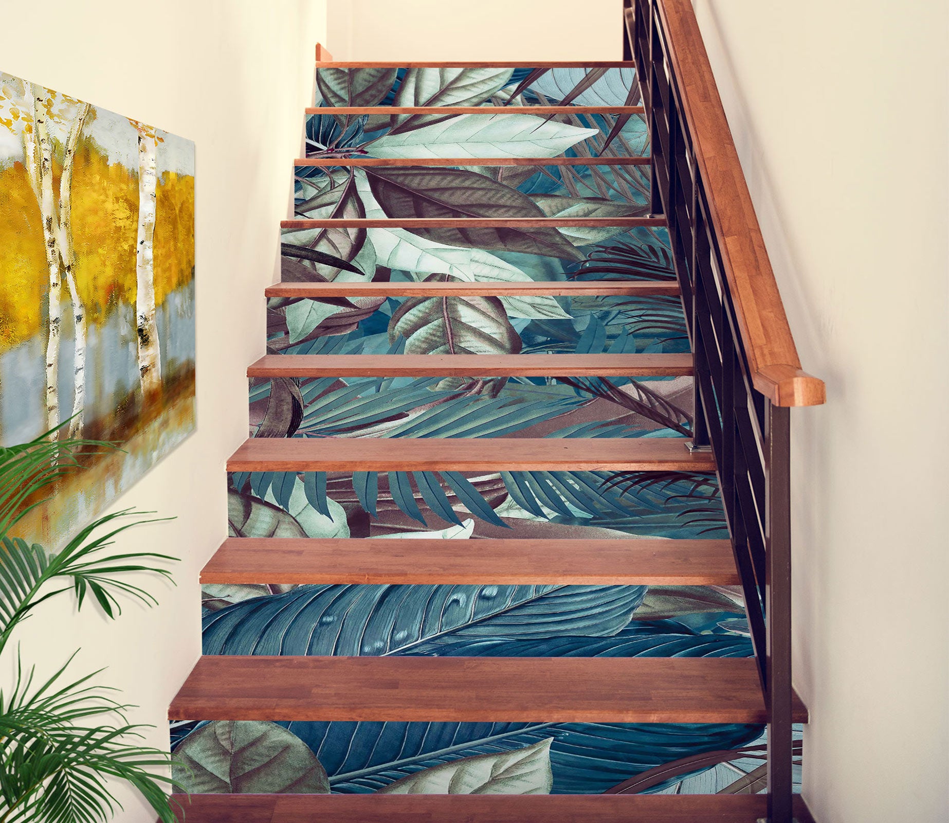 3D Leaf Pattern 10471 Andrea Haase Stair Risers