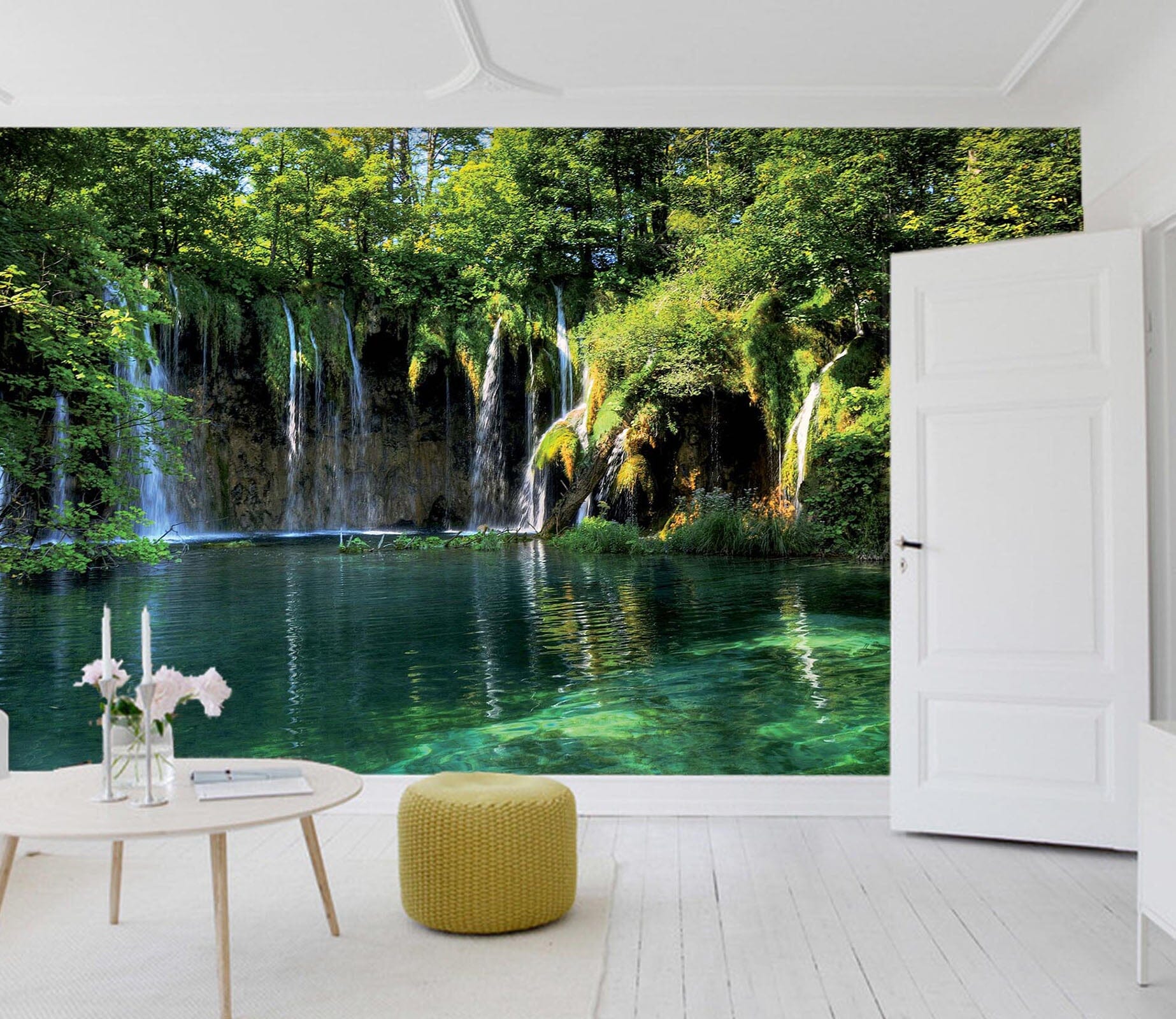 3D Waterfall Landscape 07 Wall Murals Wallpaper AJ Wallpaper 2 