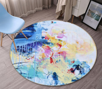 3D Watercolor Art 1321 Misako Chida Rug Round Non Slip Rug Mat