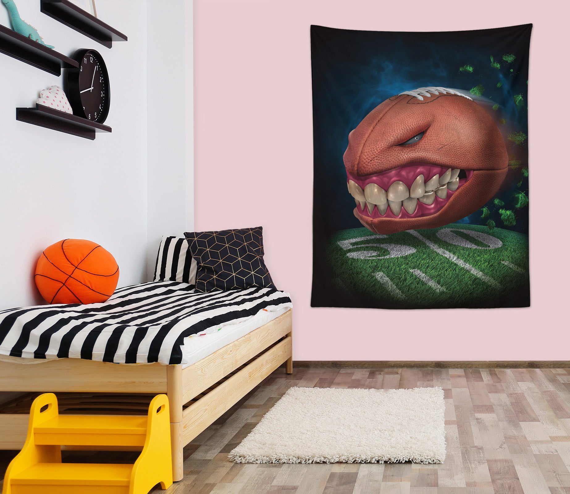 3D Football 121154 Tom Wood Tapestry Hanging Cloth Hang