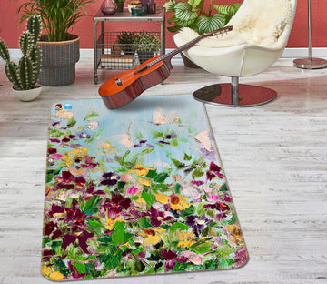 3D Butterfly Garden 1301 Skromova Marina Rug Non Slip Rug Mat