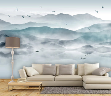 3D Green Mountain WC365 Wall Murals