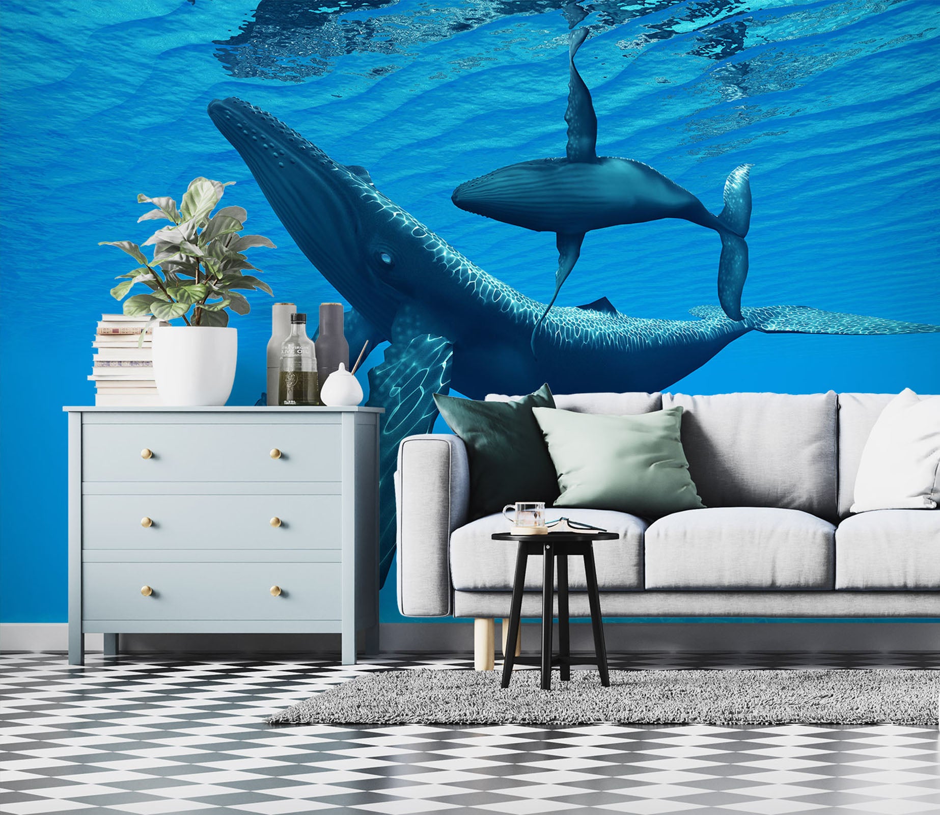 3D Whale 58138 Wall Murals