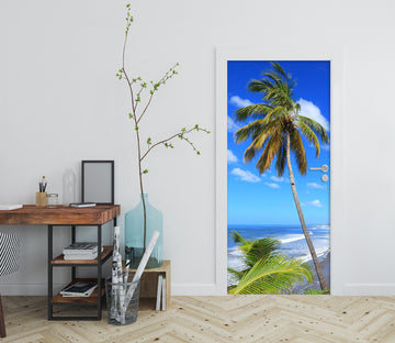 3D Seaside Tree 224 Door Mural