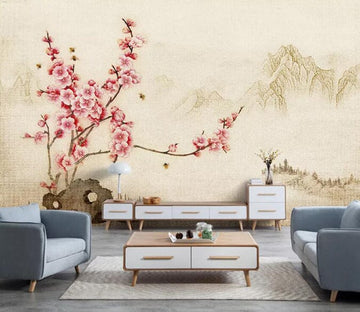 3D Peach Blossom 1833 Wall Murals Wallpaper AJ Wallpaper 2 