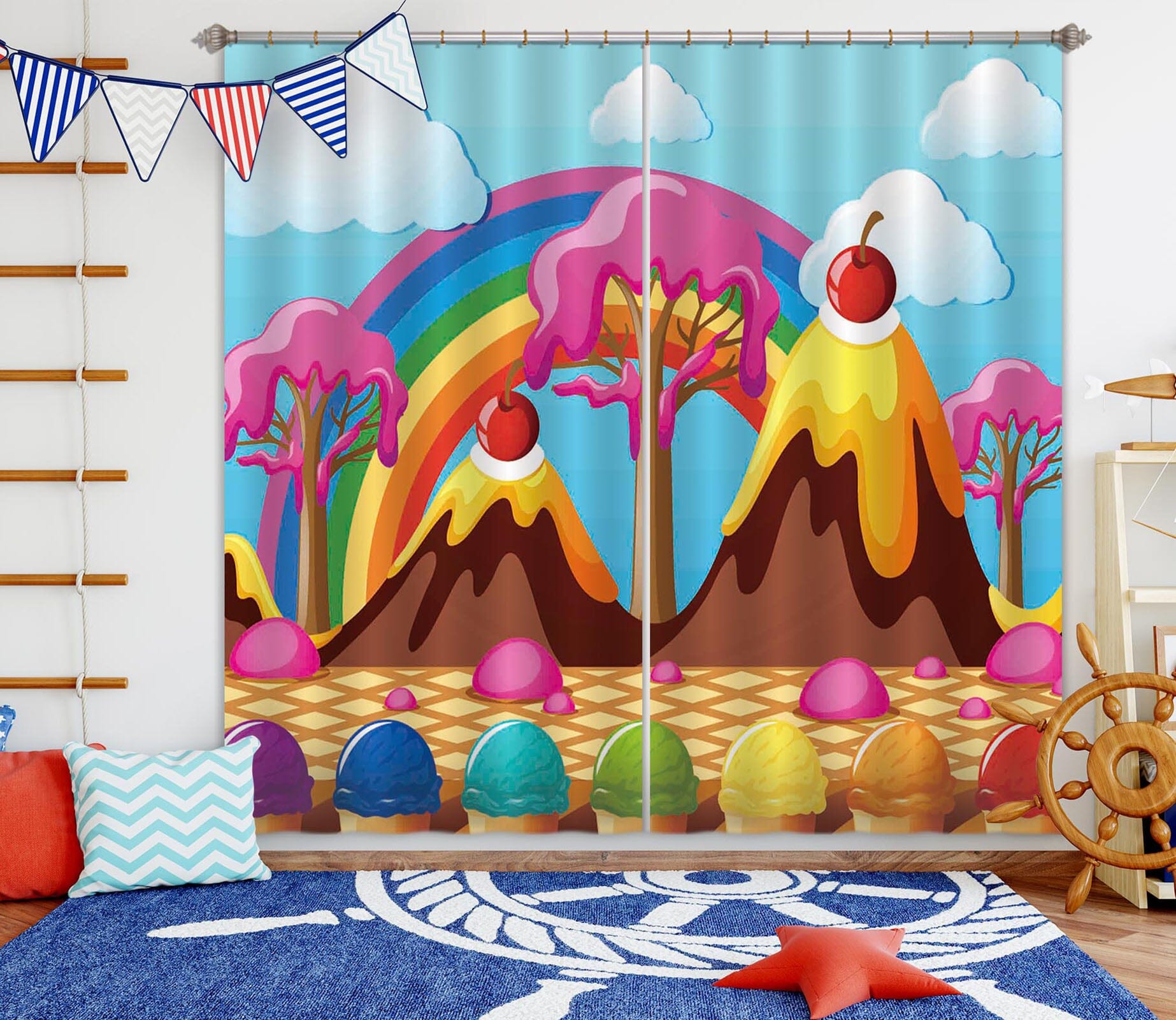 3D Cake House 779 Curtains Drapes Wallpaper AJ Wallpaper 