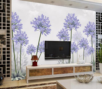 3D Blue Violet WC1403 Wall Murals