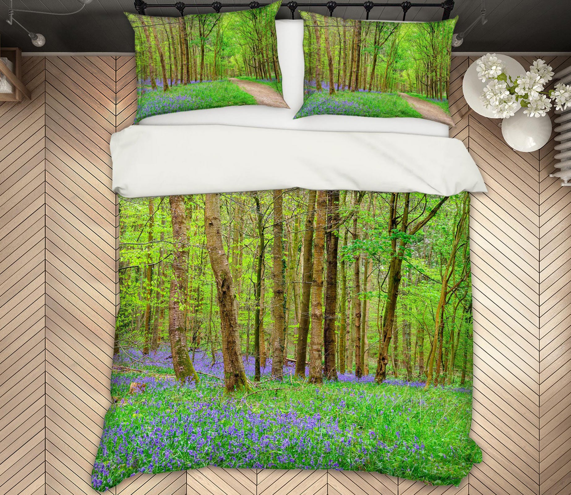 3D Purple Wildflower 7018 Assaf Frank Bedding Bed Pillowcases Quilt Cover Duvet Cover