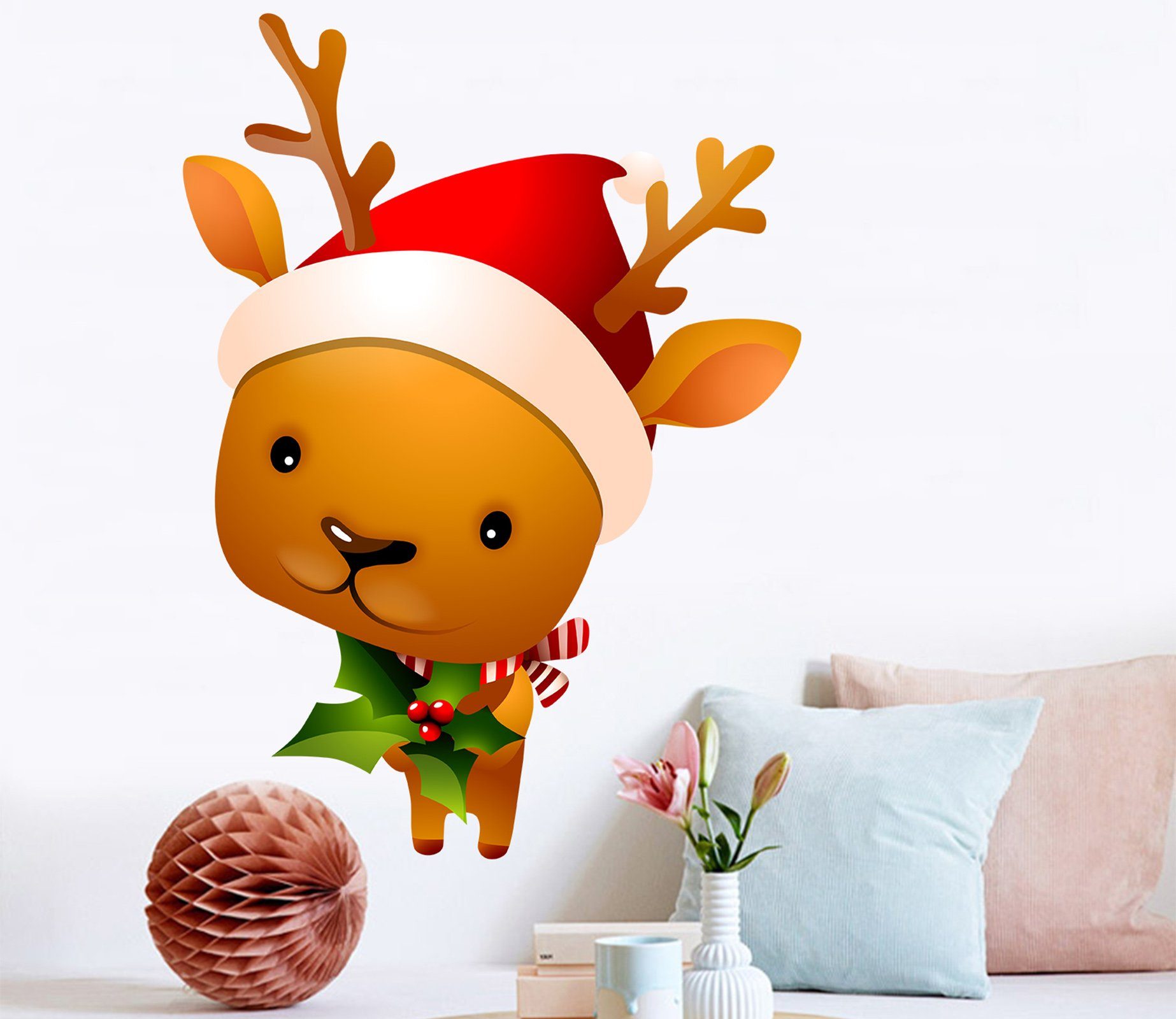 3D Cute Deer Hat 08 Wall Stickers Wallpaper AJ Wallpaper 