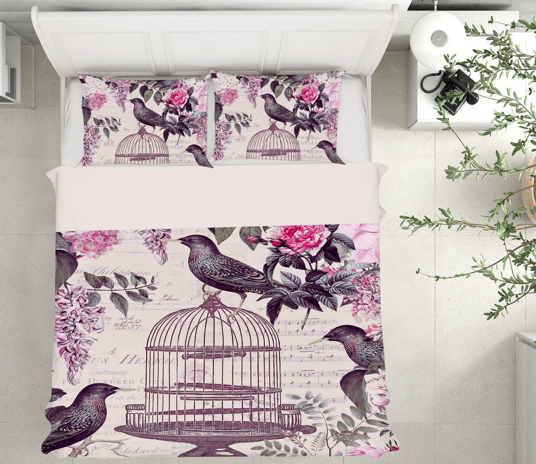 3D Bird Cage 2104 Andrea haase Bedding Bed Pillowcases Quilt Quiet Covers AJ Creativity Home 