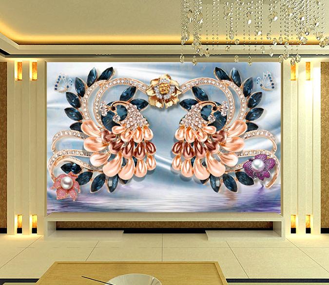 3D Rich Pearl Flower 128 Wall Murals Wallpaper AJ Wallpaper 2 