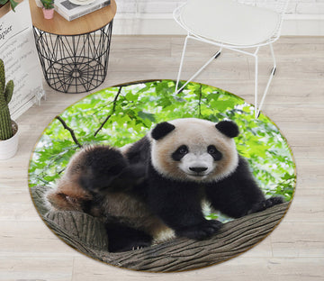 3D Panda 82031 Animal Round Non Slip Rug Mat