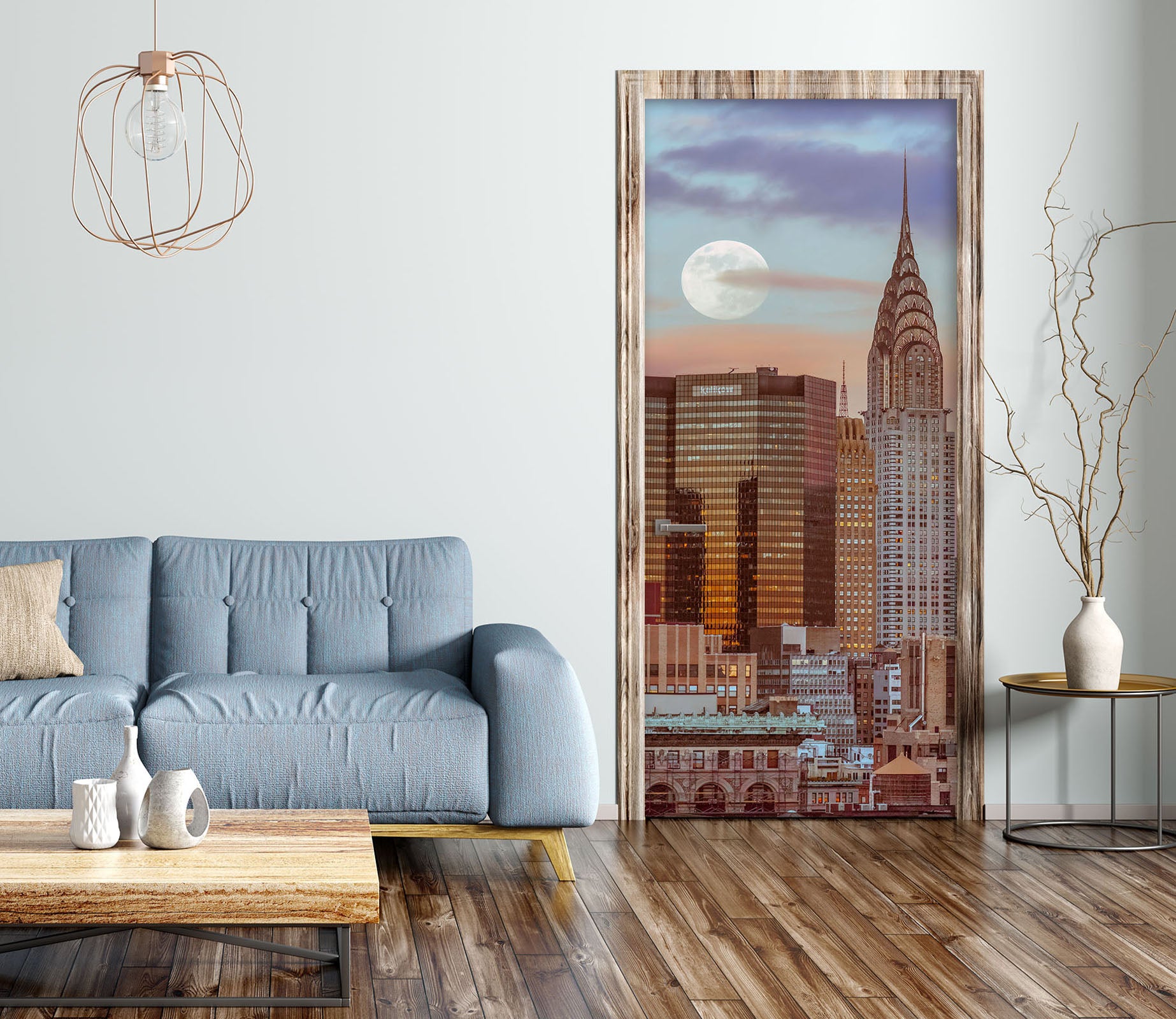 3D City Tower 5043 Assaf Frank Door Mural