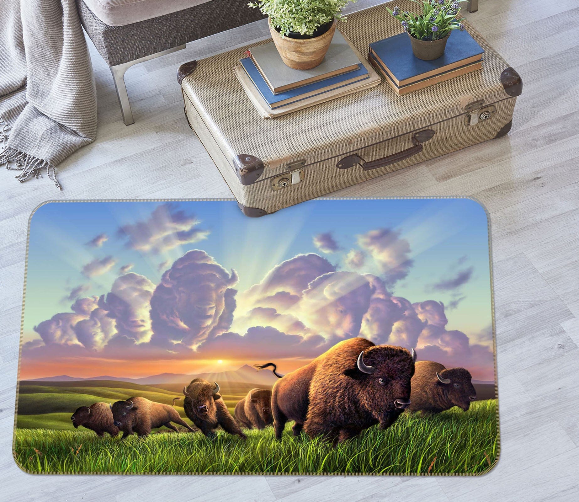 3D Sunny Farm 1063 Jerry LoFaro Rug Non Slip Rug Mat Mat AJ Creativity Home 