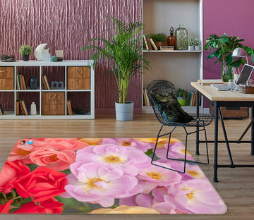 3D Pink Flower 6815 Assaf Frank Rug Non Slip Rug Mat