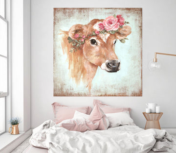 3D Cow Rose 011 Debi Coules Wall Sticker Wallpaper AJ Wallpaper 2 