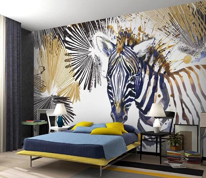 3D Color Zebra 1042 Wall Murals Wallpaper AJ Wallpaper 2 