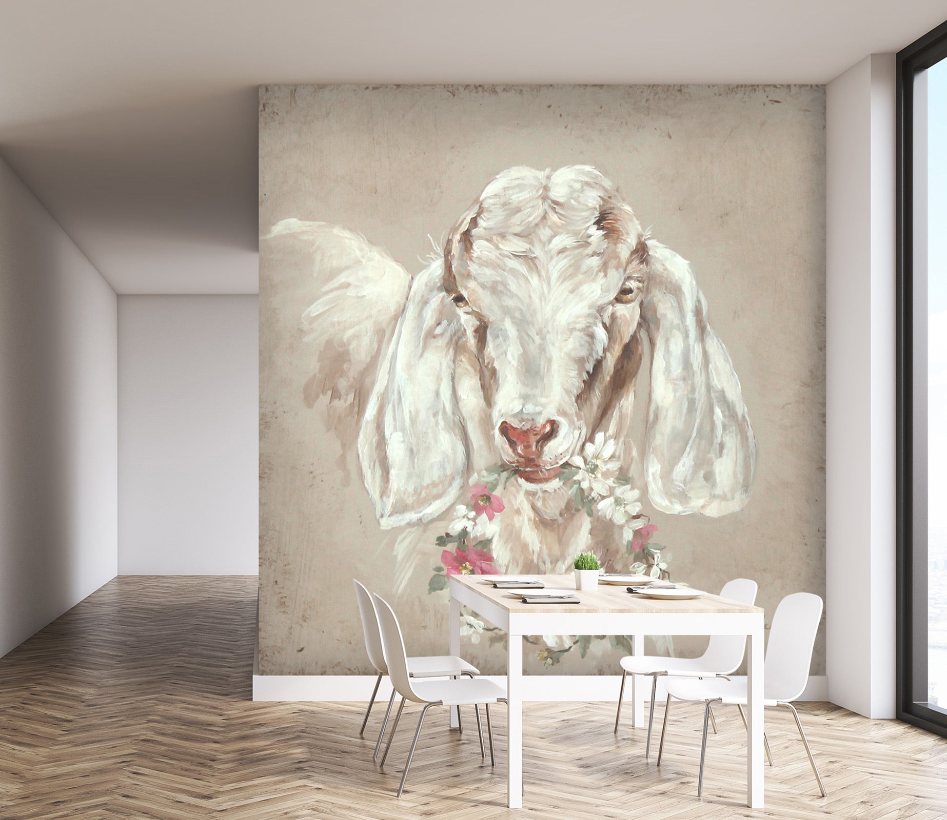 3D Wreath Ear Sheep 3168 Debi Coules Wall Mural Wall Murals