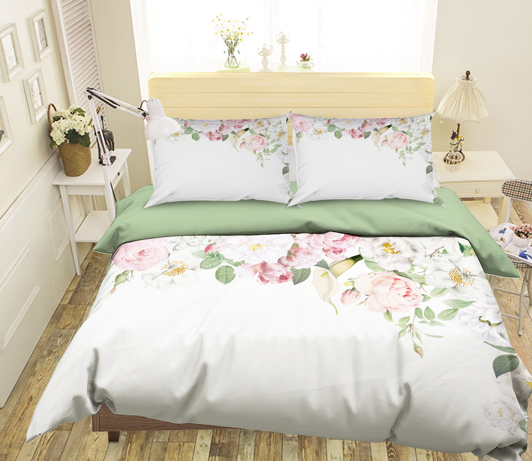 3D Flower Leaf 046 Uta Naumann Bedding Bed Pillowcases Quilt