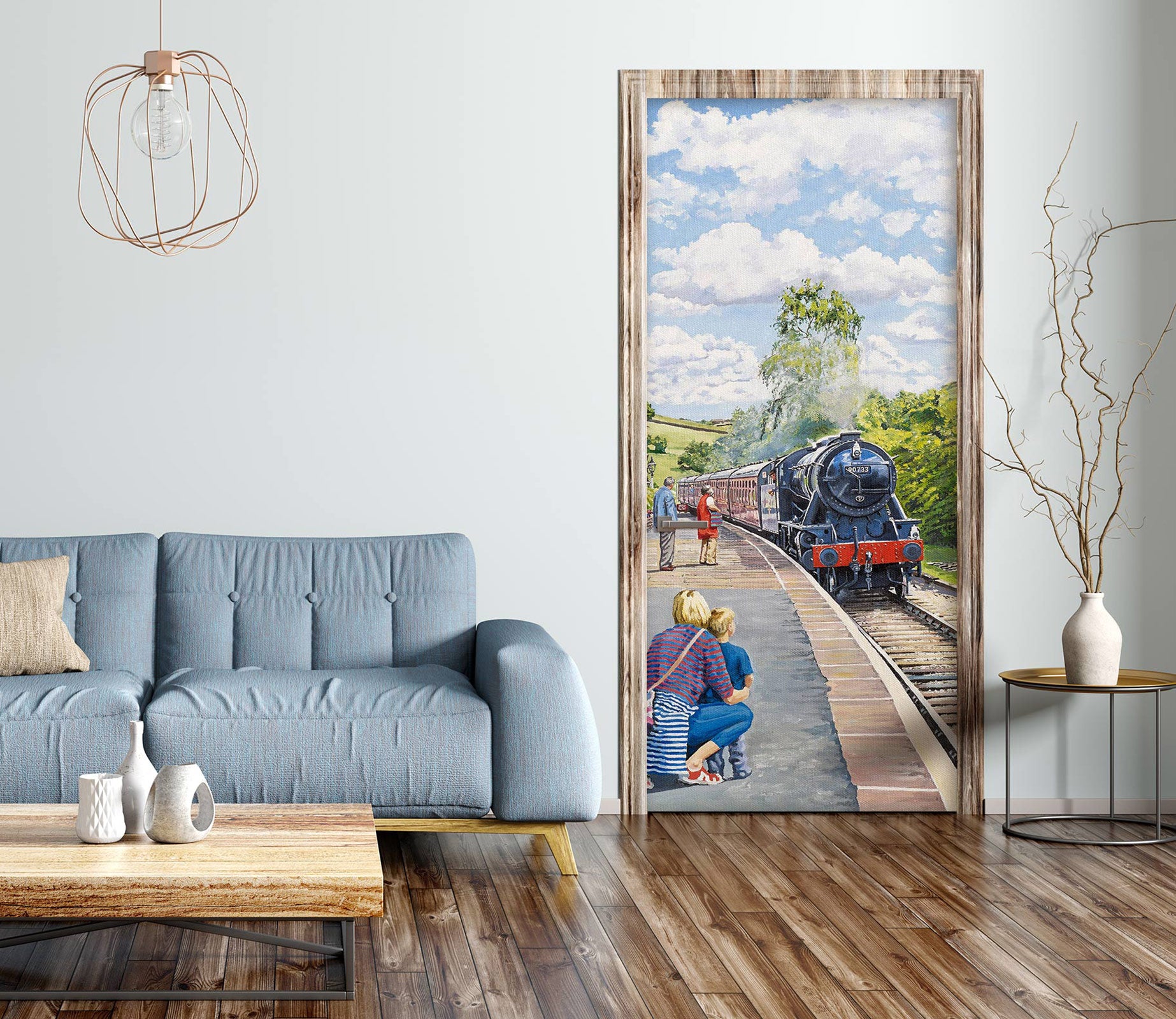 3D Train Track 103103 Trevor Mitchell Door Mural