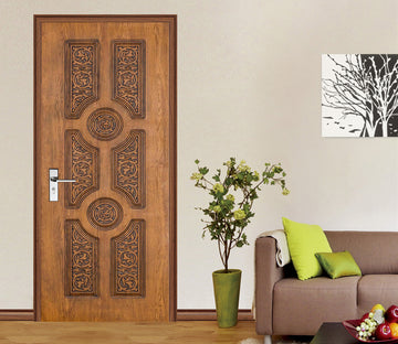 3D Wood Door 22205 Door Mural