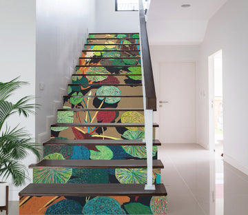 3D Lotus Leaf Pond Pattern 90125 Allan P. Friedlander Stair Risers