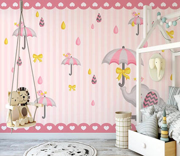 3D Pink Umbrella 1124 Wall Murals Wallpaper AJ Wallpaper 2 