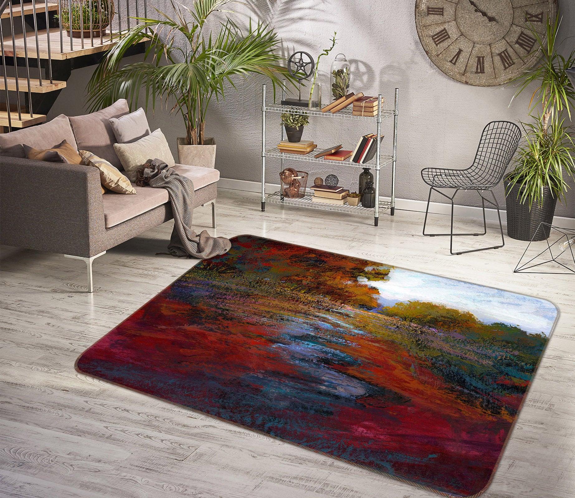 3D Maple River 1041 Michael Tienhaara Rug Non Slip Rug Mat