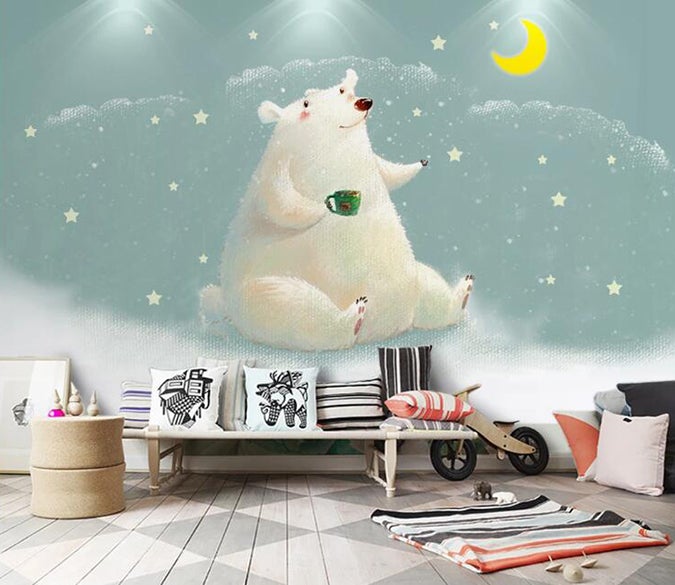 3D Little White Bear 648 Wall Murals Wallpaper AJ Wallpaper 2 